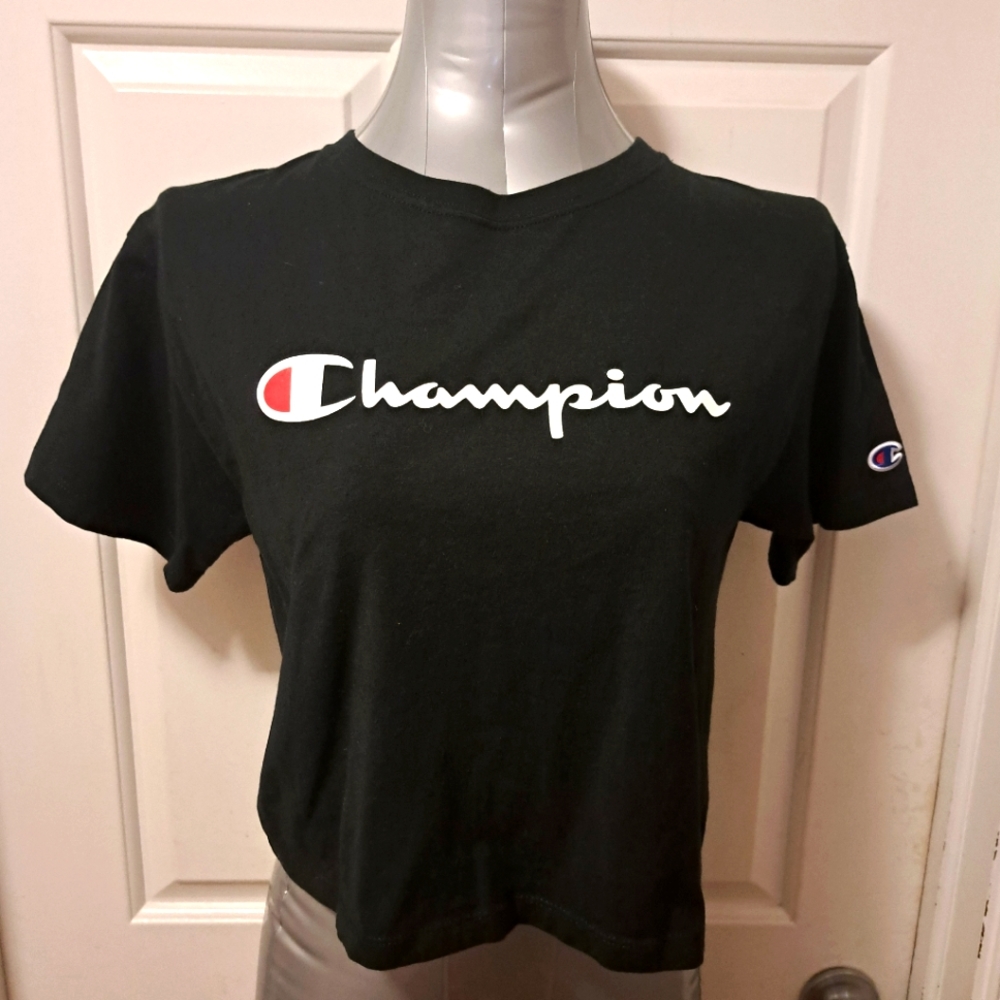 Champion Authentic Athleticwear Short Sleeve Graphic T Shirt Black Sz S